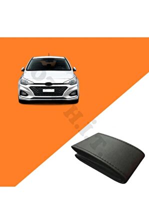 HYUNDAİ İ20 15 ÜZERİ UYUMLU DERİ DİREKSİYON KILIFI KALİTELİ DİKMELİ SİYAH