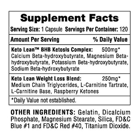 Hitech Keto Lean Weight Loss Burner Carnitine 120 Kapsül