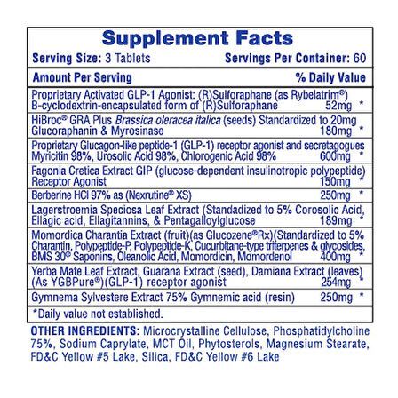HiTech Pharmaceuticals Slimaglutide Berberine WEIGHT LOOS 180 Tablet - 60 SERVİS