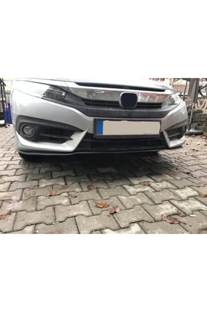 HONDA CİVİC FC5 UYUMLU ÖN LİP TAMPON EKİ BODY KİT YUMUŞAK MAT SİYAH KIRILMAZ