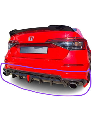  HONDA CIVIC FE1 2021 ÜSTÜ SEDAN ARKA TAMPON EKİ (( BOYASIZ ))
