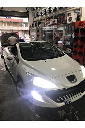 Peugeot 308 Ve 308 Cc Kısa Farlar Için Uyumlu Şimşek Etkili Led Xenon Beyaz Far Ampulü