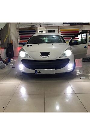 Peugeot 206 Plus Kısa Farlar Için Uyumlu Şimşek Etkili Led Xenon Beyaz Far Ampulü