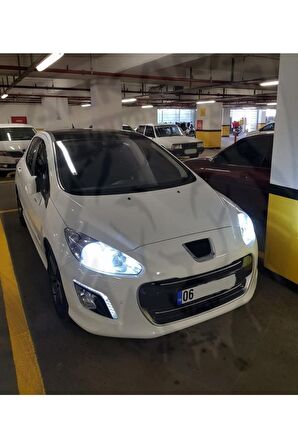 Peugeot 308 Uzun Farlar Için Uyumlu Şimşek Etkili Led Xenon Beyaz Far Ampulü