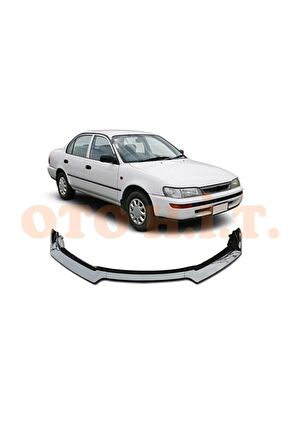 Toyota Corolla 1993-1997 Uyumlu Esnek Ayarlanabilir 3 Parça Kanatlı Piano Black Ön Lip