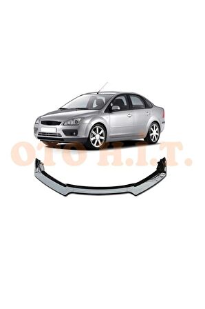 Ford Focus 2 Uyumlu Esnek Ayarlanabilir 3 Parça Kanatlı Piano Black Ön Lip