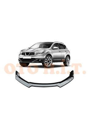Nissan Qashqai 2006-2013 Uyumlu Esnek Ayarlanabilir 3 Parça Kanatlı Piano Black Ön Lip
