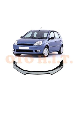 Ford Fiesta 2002-2008 Uyumlu Uyumlu Esnek Ayarlanabilir 3 Parça Kanatlı Piano Black Ön Lip