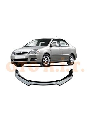 Toyota Corolla 2002-2006 Uyumlu Esnek Ayarlanabilir 3 Parça Kanatlı Piano Black Ön Lip