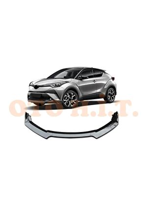 Toyota Chr Uyumlu Esnek Ayarlanabilir 3 Parça Kanatlı Piano Black Ön Lip