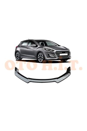 Hyundai I30 2012-2016 Uyumlu Esnek Ayarlanabilir 3 Parça Kanatlı Piano Black Ön Lip