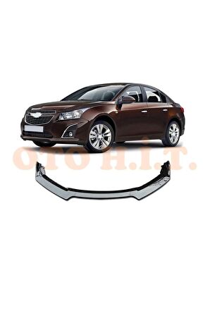 Chevrolet Cruze Uyumlu Esnek Ayarlanabilir 3 Parça Kanatlı Piano Black Ön Lip