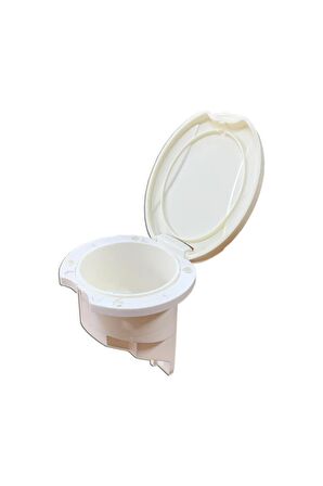 Tekne Karavan Duş Yuvası Yan Montaj Beyaz Kapaklı