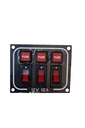 Sigorta Paneli Üçlü Yatay 70x88mm