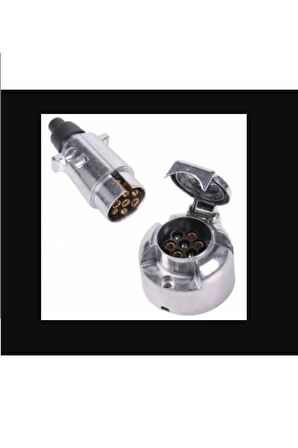 Römork Fişi Takımı Seti Erkek-dişi 7li Pin Metal