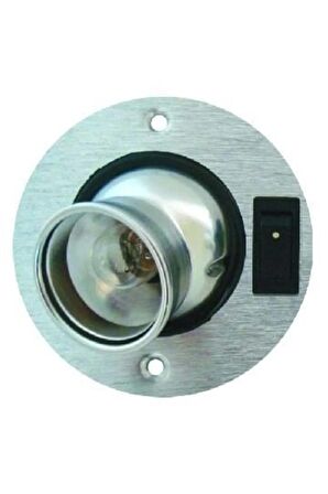 Tekne Karavan Gömme Oval Anahtarlı Lamba Alüminyum 102mm