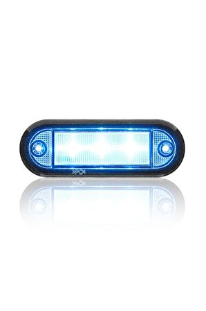 Tekne Iç Basamak Aydınlatma 6 Led Marin 12-24v Beyaz Power Mavi