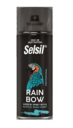 Selsil Rainbow Akrilik Sprey Boya 400 Ml Gümüş Gri