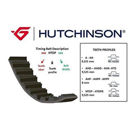 Hutchinson 091HTDP20 Triger Kayışı 091X200 Ford Focus C-Max 1.8TDCI 16V 04 S-Max 1.8TDCI 16V 06 Ct983-5541Xs 1079390