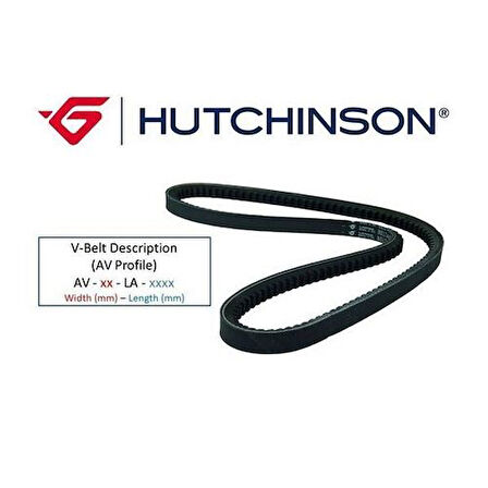 Hutchinson AV10LA800 V Kayışı 10X800La Opel-Citroen C25-Honda CrII-Fiat Panda- Ford Fiesta 9.5X800 950365