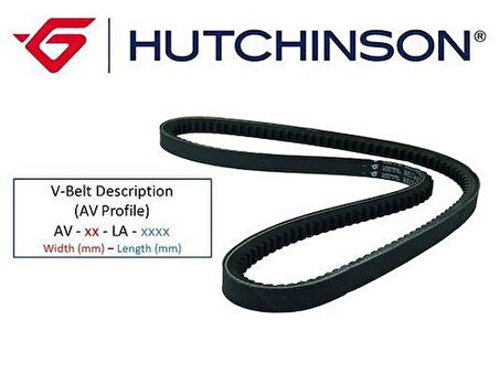 Hutchinson AV10LA860 V Kayışı 10X865La SLX- Ford- Opel-Vw-BMW-Volvo-Audi-Seat Gd10Av0863 133481