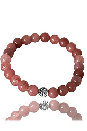 Sertifikalı Güneş Taşı Bileklik - Gümüş Aparatlı