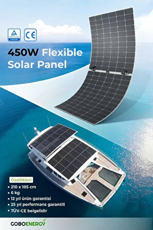 450W Monokristal Halfcut Flexible - Esnek Panel
