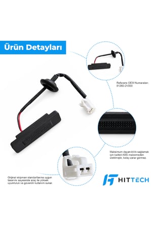 Hyundai i20, Accent, Verna, Kia Rio ve Picanto Uyumlu Bagaj Açma Düğmesi Butonu Switch OEM 81260-1J600