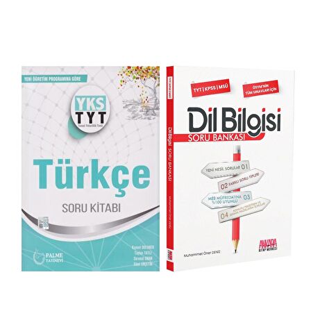Palme TYT Türkçe ve AKM Dil Bilgisi Soru Bankası Seti 2 Kitap