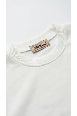 Unisex Düz Renk Bisiklet Yaka Basic Tişört Beyaz / L