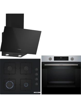 Bosch Siyah/ınox Ankastre Set HUA717BR0T-POP6C6P31O-DWK63PJ60T
