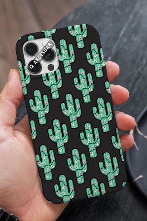 Huawei Y9 2019 Uyumlu Kaktüs Tasarımlı Premium Telefon Kılıfı