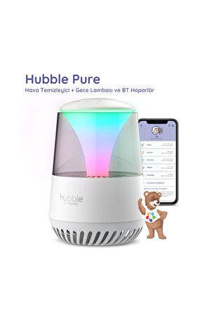 Hubble Pure Hava Temizleyici Ninni Çalar  Bluetooth Speaker  Gece Lambası