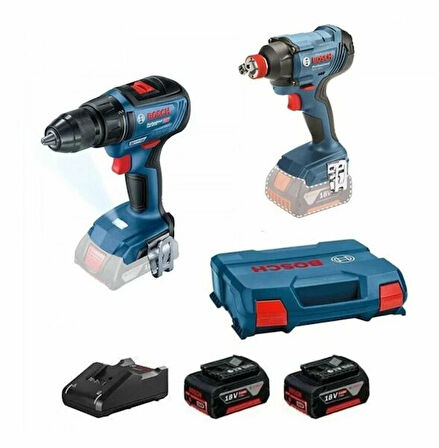 BOSCH 0615990N3F Gdx 180'Li Somun Sıkma+Gsr 18V-50 Delme Vidalama İkili Set