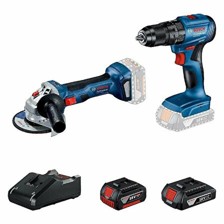 BOSCH 06019H9026 Gws 180-Li+Gsb 185-Li (2.Ah+4.Ah) İkili Set