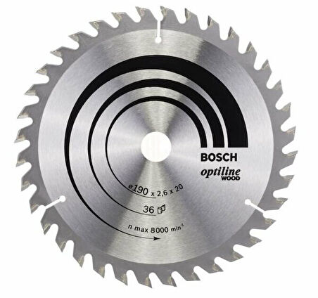 BOSCH Optiline 190*20 mm 36 Diş 1,6 Atb 
