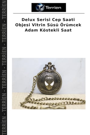Delux Serisi Cep Saati Objesi Vitrin Süsü Örümcek Adam Köstekli Saat
