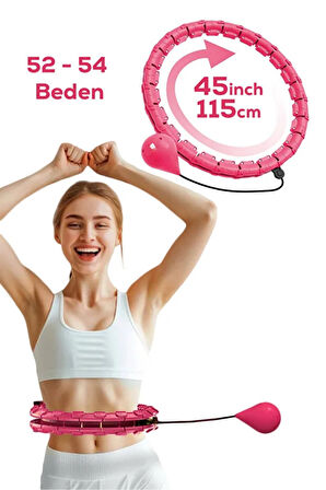 Hulahop Egzersiz Çemberi - Egzersiz Halkası - Ağırlıklı - Bel Bölgesi Ayarlanabilir
