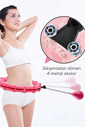 Hulahop Egzersiz Çemberi - Egzersiz Halkası - Ağırlıklı - Bel Bölgesi Ayarlanabilir