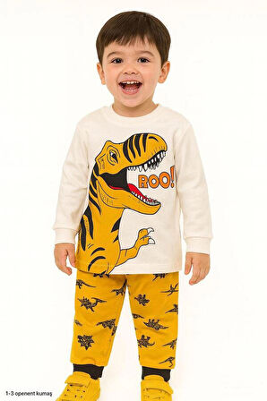 Sarı Dinozorlu 1-3 Yaş Alt Üst Takımı