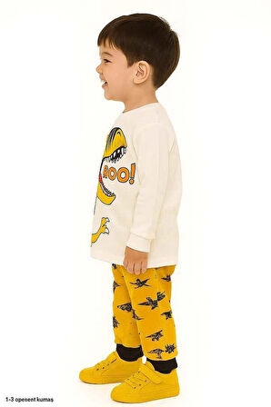 Sarı Dinozorlu 1-3 Yaş Alt Üst Takımı