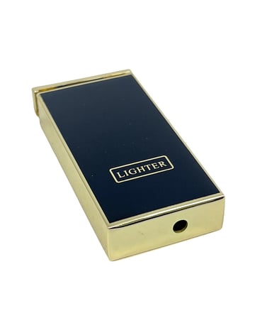 Lighter Klasik Metal Gazlı Çakmak – Altın & Siyah Tasarım Taşlı Çakmak, Yedek Taşı ve Özel Hediyelik Kutulu