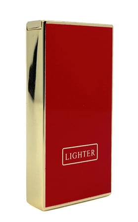 Lighter Klasik Metal Gazlı Çakmak – Altın & Kırmızı Tasarım Taşlı Çakmak, Yedek Taşı ve Özel Hediyelik Kutulu