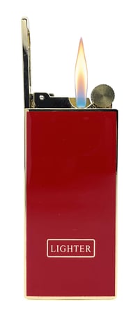 Lighter Klasik Metal Gazlı Çakmak – Altın & Kırmızı Tasarım Taşlı Çakmak, Yedek Taşı ve Özel Hediyelik Kutulu