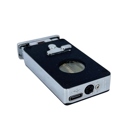 Hunter Lüks Metal Gövdeli, Şarjlı USB ve Gazlı Çift Alevli Çakmak - Özel Hediyelik Kutulu (Siyah - Gri)