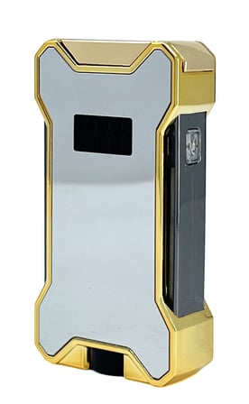 Hunter Elektronik Ateşlemeli Çakmak & Led Göstergeli USB Çakmak Gri-Gold