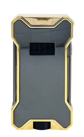Hunter Elektronik Ateşlemeli Çakmak & Led Göstergeli USB Çakmak Füme-Gold