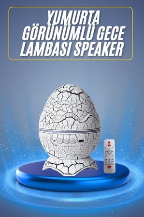 bluetooth hoparlör dinozor yumurtası gece masa lambası projektör