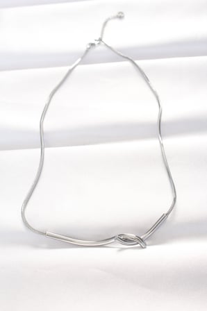 316L Çelik Silver Renk Kolye 5886