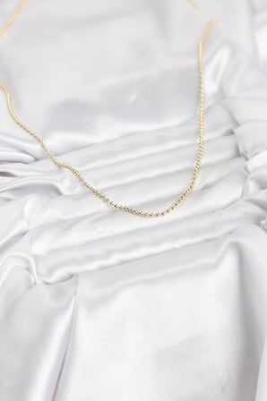 CM 14K Gold Renk Top Zincirli Model 60 cm Kadın Kolye 5886
